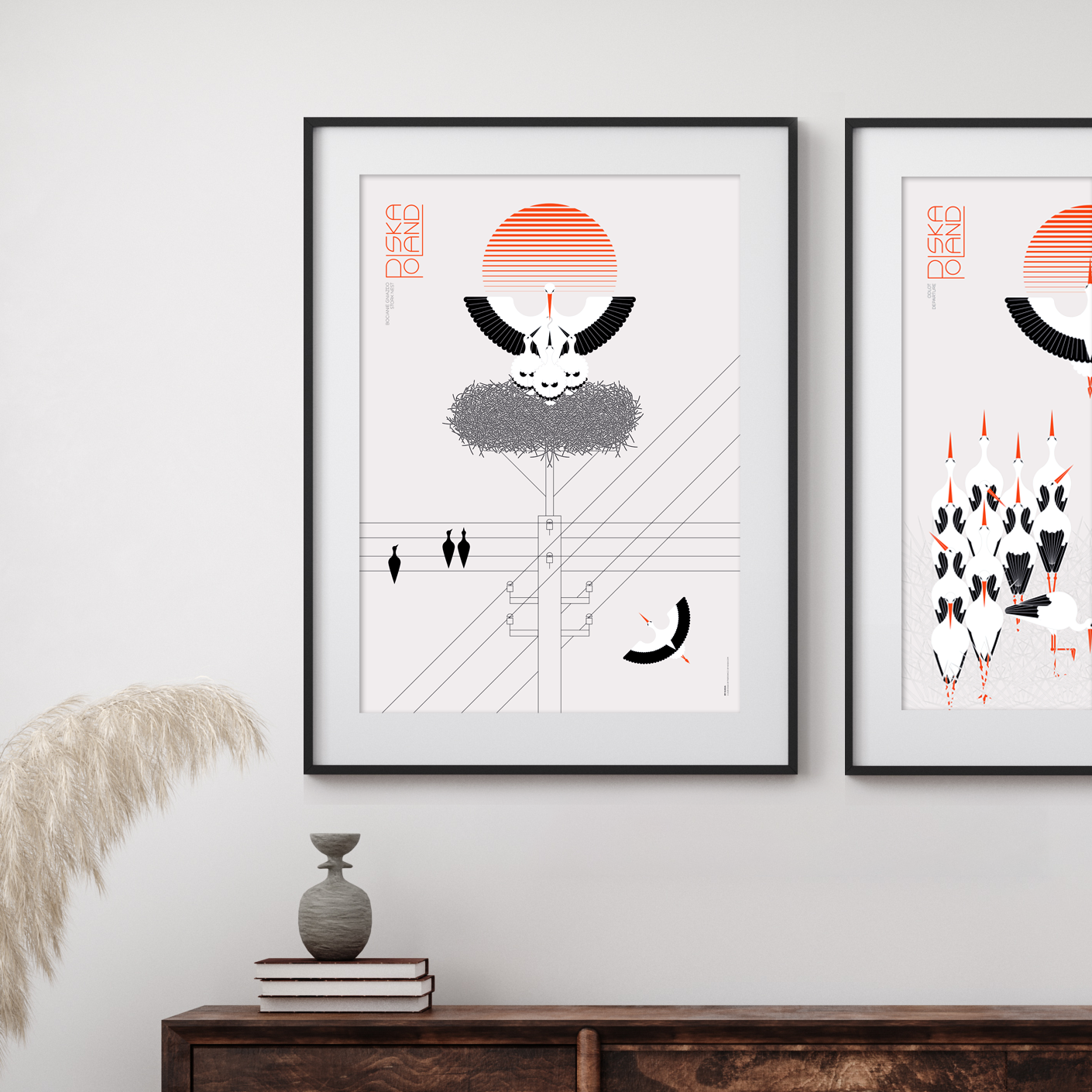 Storki—Bocianie Gniazdo/Stork Nest Poster