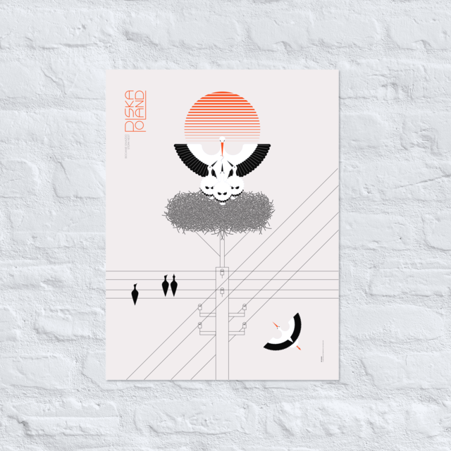 Storki—Bocianie Gniazdo/Stork Nest 18" x 24"